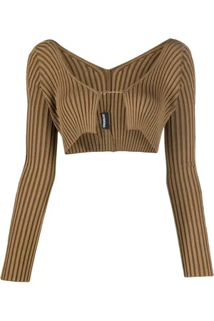 Jacquemus Ribbed-knit cropped cardigan