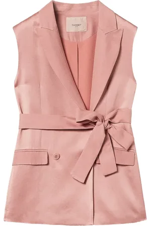 Twin-Set Satin belted blazer