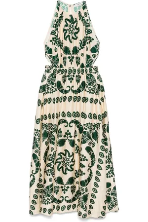 Sandro Paisley-print maxi dress
