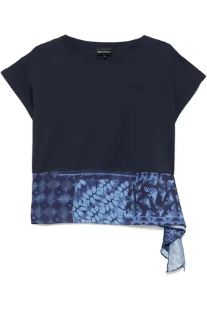 Emporio Armani Draped-detailed T-shirt