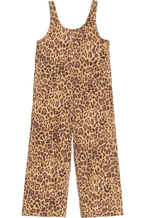 Bimba y Lola Leopard-print denim jumpsuit