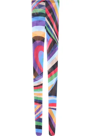 Puccini Iride-print tulle socks