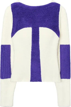 Tory Burch Colour-block ribbed sweater