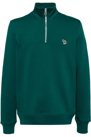 Paul Smith Zebra logo zip-neck sweatshirt