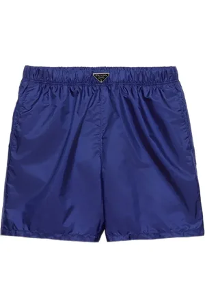 Prada Enamel triangle-logo swim shorts