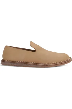 GUIDI Leather slip-on loafers