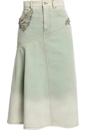 Erdem Draped midi skirt