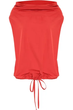 Uma Raquel Davidowicz Draped-collar short-sleeve top