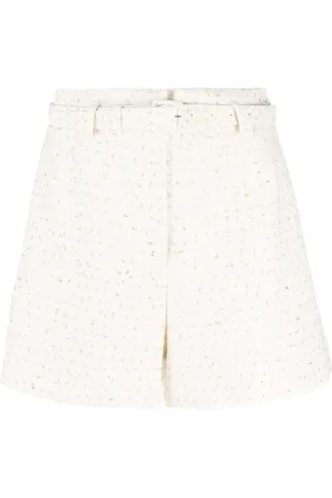 Self-Portrait Belted boucl?? shorts