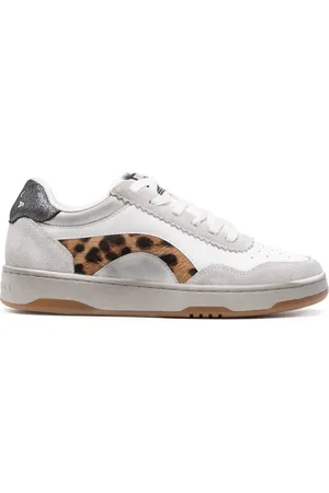 Bimba y Lola Leopard-print panelled sneakers