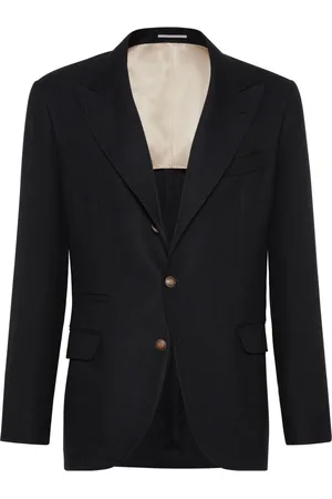 Brunello Cucinelli Peak-lapels linen-blend blazer