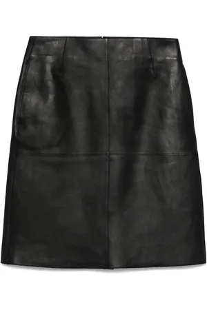 Totême Panelled leather midi skirt