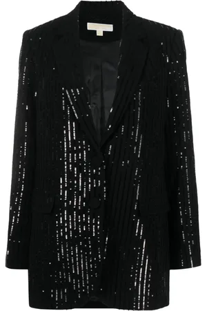 Michael Kors Sequin-embellished striped blazer