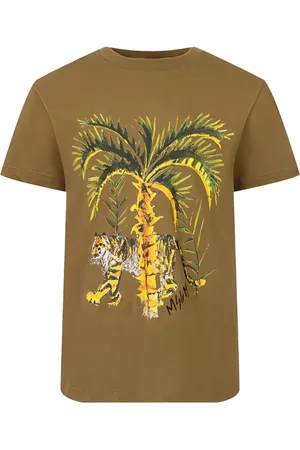 Msgm Palm-tree-print T-shirt