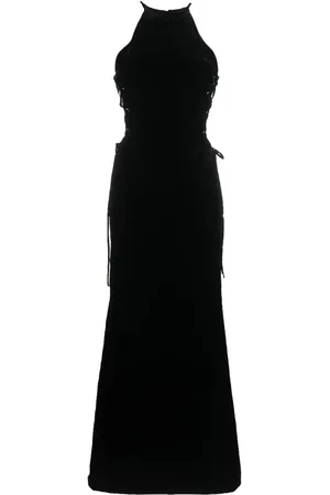 Alessandra Rich Lattice lace-up gown