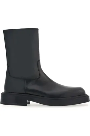 Salvatore Ferragamo Panelled patent-leather ankle boots