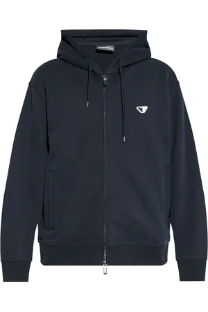 Emporio Armani Embroidered logo zipped hoodie