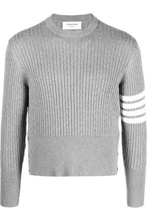 Thom Browne 4-Bar cable-knit ribbed jumper