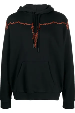 MARCELO BURLON Graphic-print drawstring hoodie
