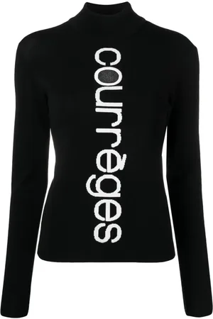 Courrèges Logo-intarsia cut-out jumper