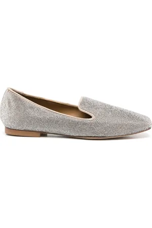 ANNA F. Rhinestone-embellished loafers