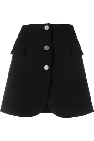 Lanvin Button-front virgin-wool miniskirt