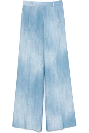 ERMANNO SCERVINO Denim-print trousers