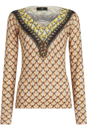 Etro Floral-print knitted top