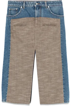 Stella McCartney Tweed denim midi skirt