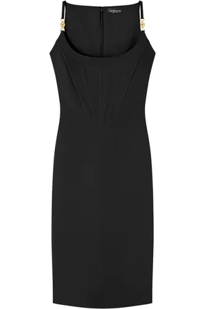 VERSACE Medusa-strap corset-style dress
