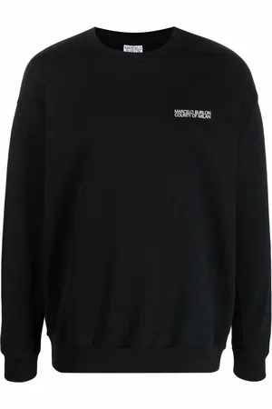 MARCELO BURLON Logo-embroidered organic cotton sweatshirt