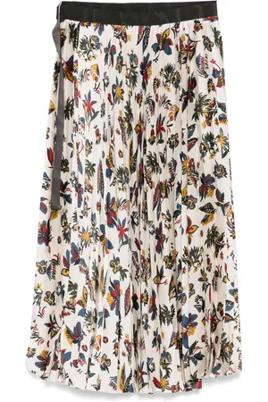 SACAI Floral-print midi skirt