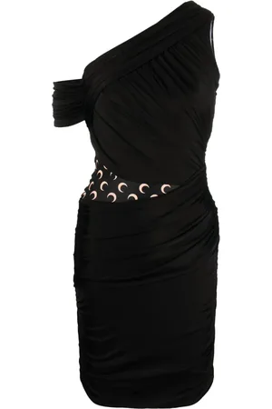 Marine Serre Draped one-shoulder dress