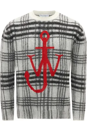 J.W.Anderson Tartan-check crew-neck jumper