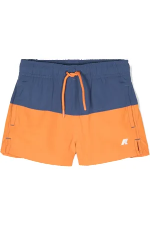 K-Way Leslie logo-patch swim shorts