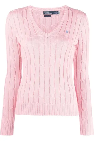 Ralph Lauren Embroidered-logo cable-knit jumper