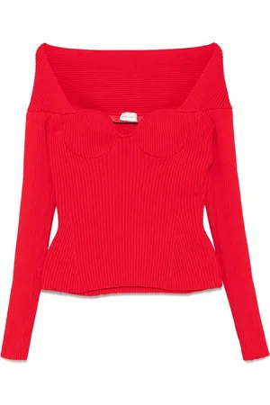 MAGDA BUTRYM Ribbed-knit bustier top