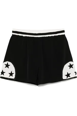 BODE Star-embroidered silk shorts