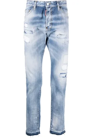 Dsquared2 Logo-patch distressed washed jeans