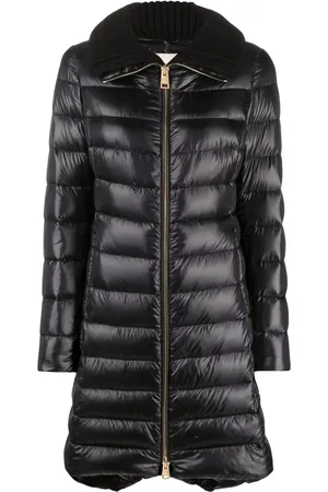 HERNO Knitted-collar padded coat