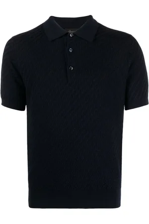 BRIONI Waffle-knit polo shirt
