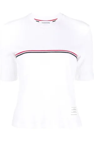 Thom Browne RWB stripe ribbed T-shirt