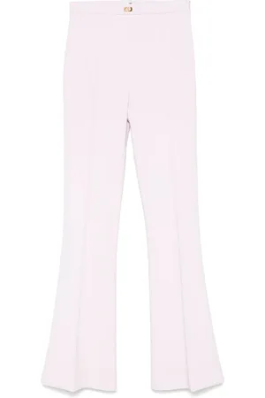 Elisabetta Franchi Logo-plaque flared trousers
