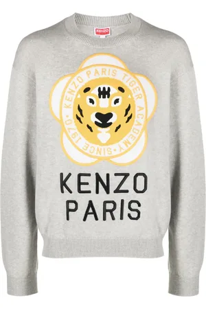 Kenzo Logo-patch wool-cotton jumper