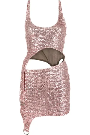 AMBUSH Cut-out asymmetric sequin minidress