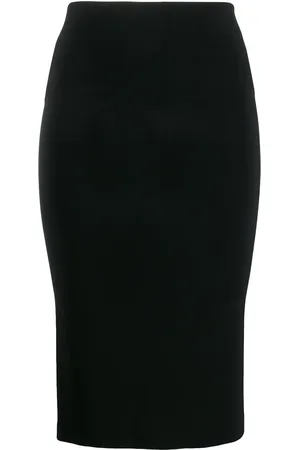 Norma Kamali Mid-length fitted tube-skirt