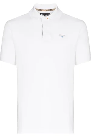 Barbour Tartan trim cotton piqu?? polo shirt