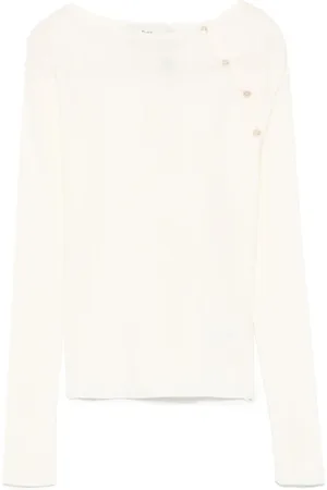 DUNST Button-slit knitted top