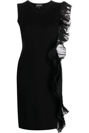 Emporio Armani Ruffle-detail asymmetric minidress