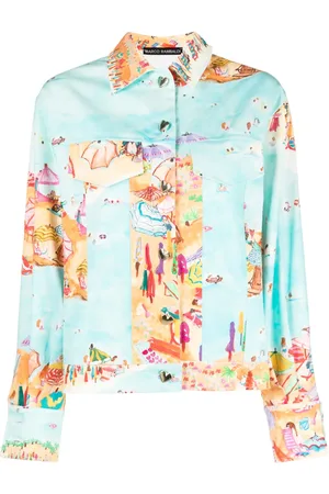 Marco Rambaldi Beach-print denim jacket